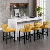 Bellemave® Modern Velvet upholstered bar Chair (4 - piece set) - Bellemave